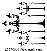 Vector retro street light Vector retro street light