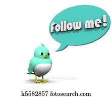 3D TWITTER BIRD FOLLOW ME 3D TWITTER BIRD FOLLOW ME