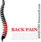 Back pain vector icon Back pain vector icon