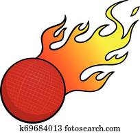 Dodgeball with Flames Dodgeball with Flames