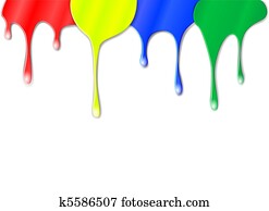 Drips of color paint Drips of color paint