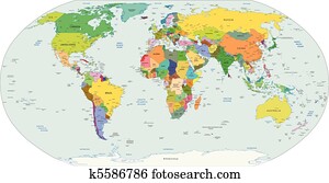 Global political map of the world, Global political map of the world,