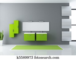 green bathroom