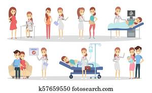 grossesse, à, clinic.