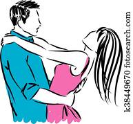 happy couple man and woman illustra happy couple man and woman illustra