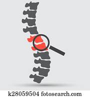 rückgrat, diagnose, symbol, design rückgrat, diagnose, symbol, design