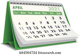 אפריל, 2021, לוח שנה