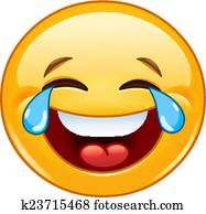 Emoticon with tears of joy Emoticon with tears of joy