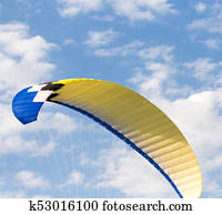 extreme sport parachute in the sky
