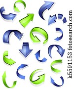 Glossy arrow icons Glossy arrow icons