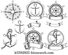 Nautical emblems Nautical emblems