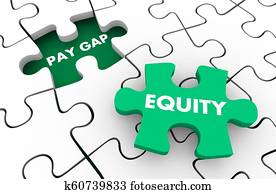 Pay Gap Equity Fair Wages Men Vs Women Puzzle Pieces 3d Illustration