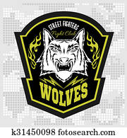 Wolves - military label, badges and design elements. Wolves - military label, badges and design elements.