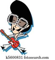 Elvis playing guitar and sunglasses Elvis playing guitar and sunglasses