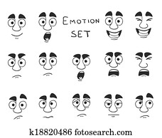 Facial Avatar Emotions Icons Set Facial Avatar Emotions Icons Set