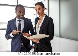 hombre y mujer, ser, discutir, proyecto