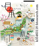 Japan travel map Japan travel map