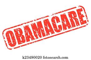 obamacare, vermelho, selo, texto