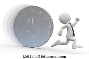 A business man running