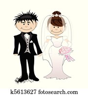 boda, -, novia y novio