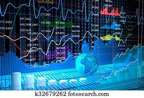 bolsa, tabla, extracto, plano de fondo
