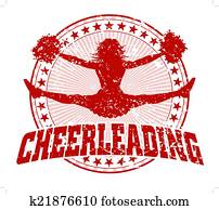 Cheerleading Design - Vintage Cheerleading Design - Vintage