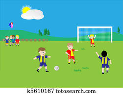 gosses, jouant football