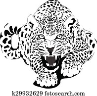 Leopard in black interpretation Leopard in black interpretation