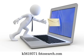 Man sending a message Man sending a message