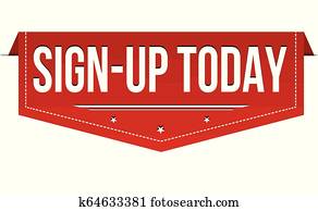 Sign-up today banner design Sign-up today banner design