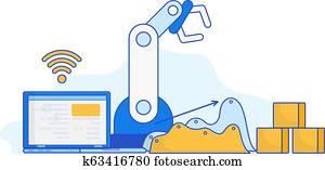 תעשיה, 4.0,, אינטרנט, של, דברים