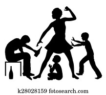 alkohol, og, intern vold