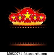 Blank movie, theater or casino marquee Blank movie, theater or casino marquee