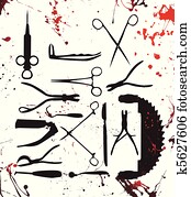 bloody surgery tools bloody surgery tools