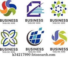 business logo set business logo set