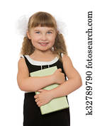 Girl with a book in his hands