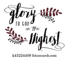 Glory to God in the Highest typography Design Art Glory to God in the Highest typography Design Art