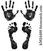 Hands and feet print Hands and feet print