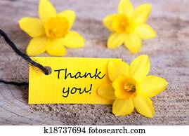 Label with Thank You Label with Thank You