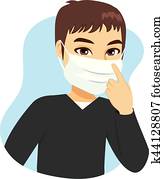Man Medical Mask Man Medical Mask