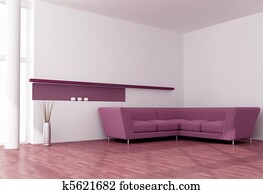 modern purple interior