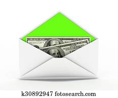 money in an envelope