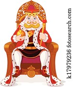 rei, ligado, a, trono