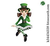 St Patricks Day Leprechaun girl St Patricks Day Leprechaun girl