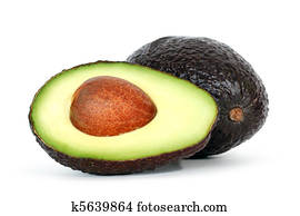 Avocado with shadow Avocado with shadow