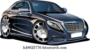 caricatura, vetorial, car