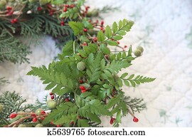Christmas wreath with ferns Christmas wreath with ferns