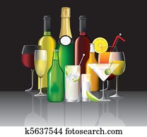 collection of alcoholic drinks collection of alcoholic drinks