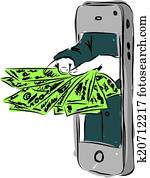 dollar, und, smartphone