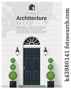elemente, von, architektur, eingangstür, hintergrund, 16 elemente, von, architektur, eingangstür, hintergrund, 16